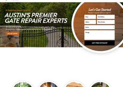 Mockup of FixMyGateAustin Website Design