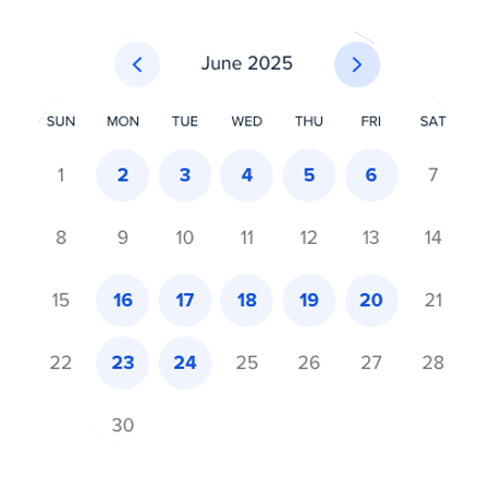 june-2025 December 2024 Calendar